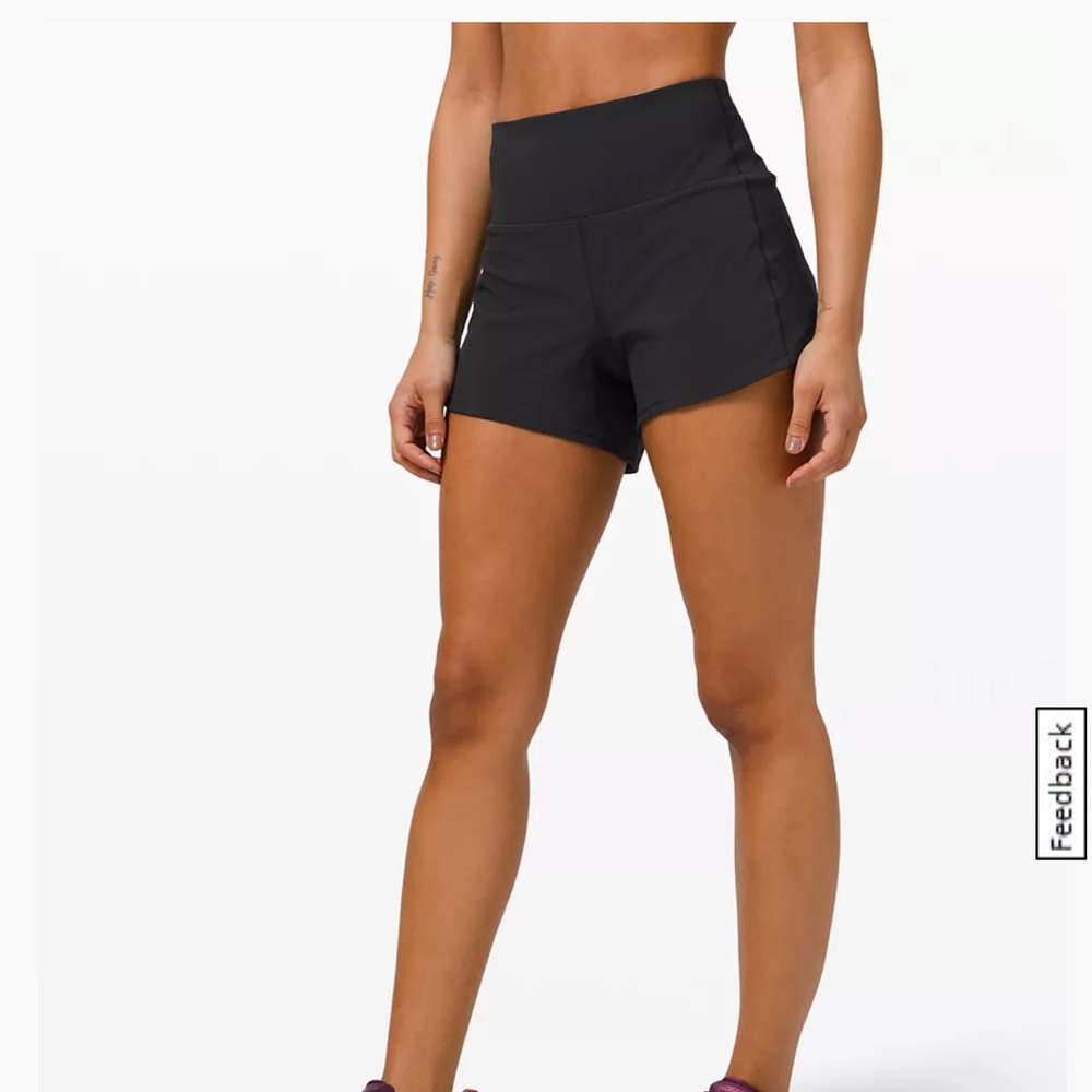 Black Lululemon speed up short